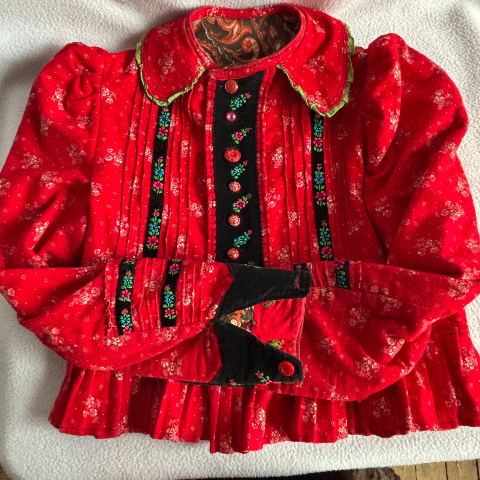 Vtg Hand Made Hungarian Transylvanian Széki Jacke… - image 9