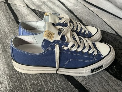 Size 10 - VISVIM Skagway Lo Canvas Navy Blue Sneaker 
