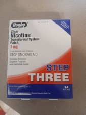 Rugby Clear Nicotine Transdermal System Patch Step 3 7mg NDC0536589488 
