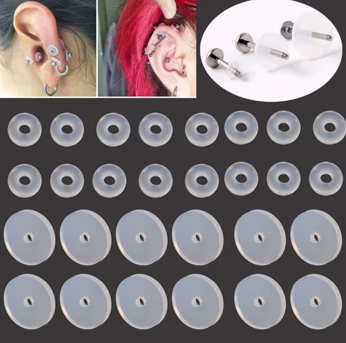 20pcs Silicone Piercing Healing Discs O-Ring Spacer Anti Irritation Set - NEW - product listing photo