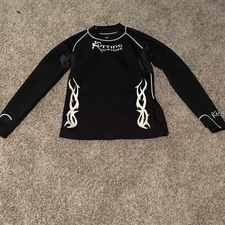 Kutting Weight Sauna Shirt Black Neoprene Long-Sleeve Top Men Exercise XL