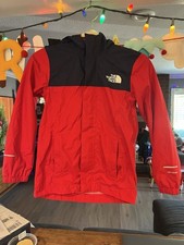The North Face, Dry Vent, Hooded Youth Small Rain Jacket, Red/Navy Blue