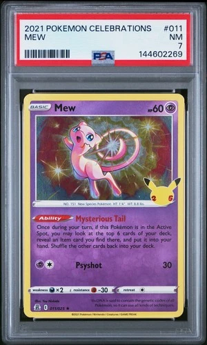 2021 POKEMON CELEBRATIONS #011 MEW PSA 7