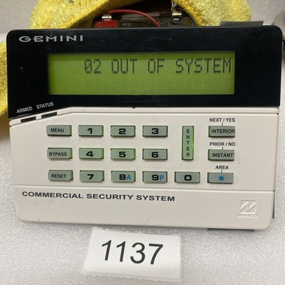 Napco Gemini GEMC-BK1 Security System Keypad Alarm Panel Control
