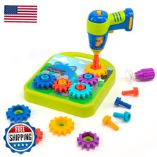 Educational Insights Design Drill Gears Workshop 4104 Kids Drill Set Toddlers