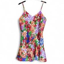 Victoria's Secret S vintage gold label slip dress floral print spaghetti strap