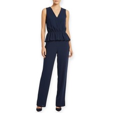 BCBGMaxAzria NWT Jumpsuit Giovanna Peplum XXS Dark Navy