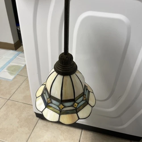 Vintage Tiffany Style Stained Glass Hanging Light Ceiling Chandelier UNIQUE ‼️