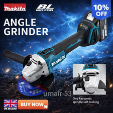 Makita 18V 125mm DGA404 Brushless Lithium Electric Angle Grinder Rechargeable UK
