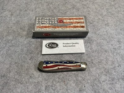 2017 Case XX USA 6207 SS Star Spangle Mini Trapper Pocket Knife Mint In Box
