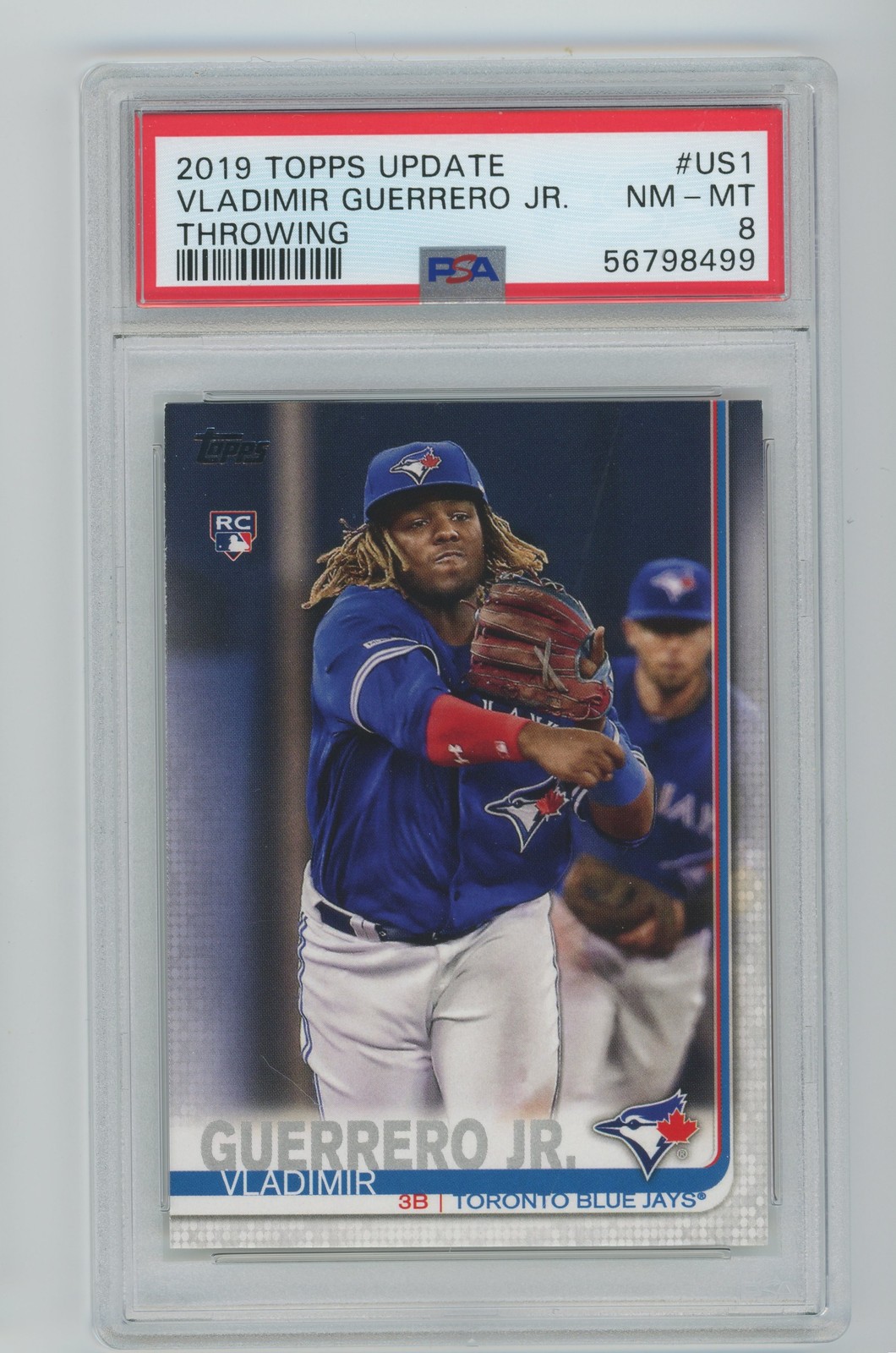 2019 Topps Update #US1 Vladimir Guerrero Jr. Throwing PSA 8
