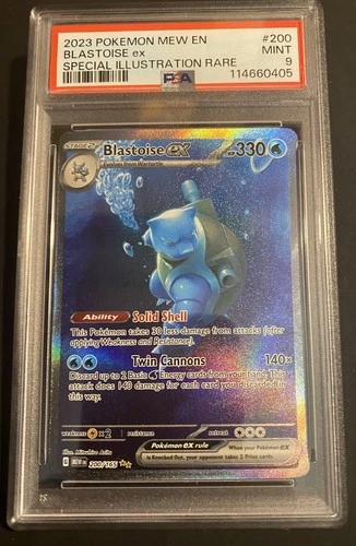 2023 POKEMON MEW EN-151 SPECIAL ILLUSTRATION RARE #200 BLASTOISE EX PSA 9