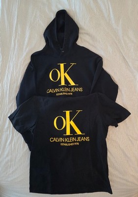 Raf Simons Calvin Klein EST.1978 OK Logo Hoodie + Tee Bundle