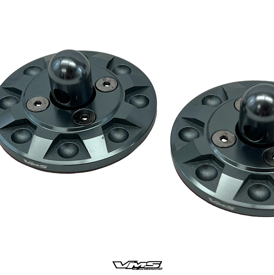 UNIVERSAL CNC BILLET ALUMINUM RACING DUMMY FAKE HOOD PIN APPEARANCE KIT GUNMETAL — 第 2/4 张图片