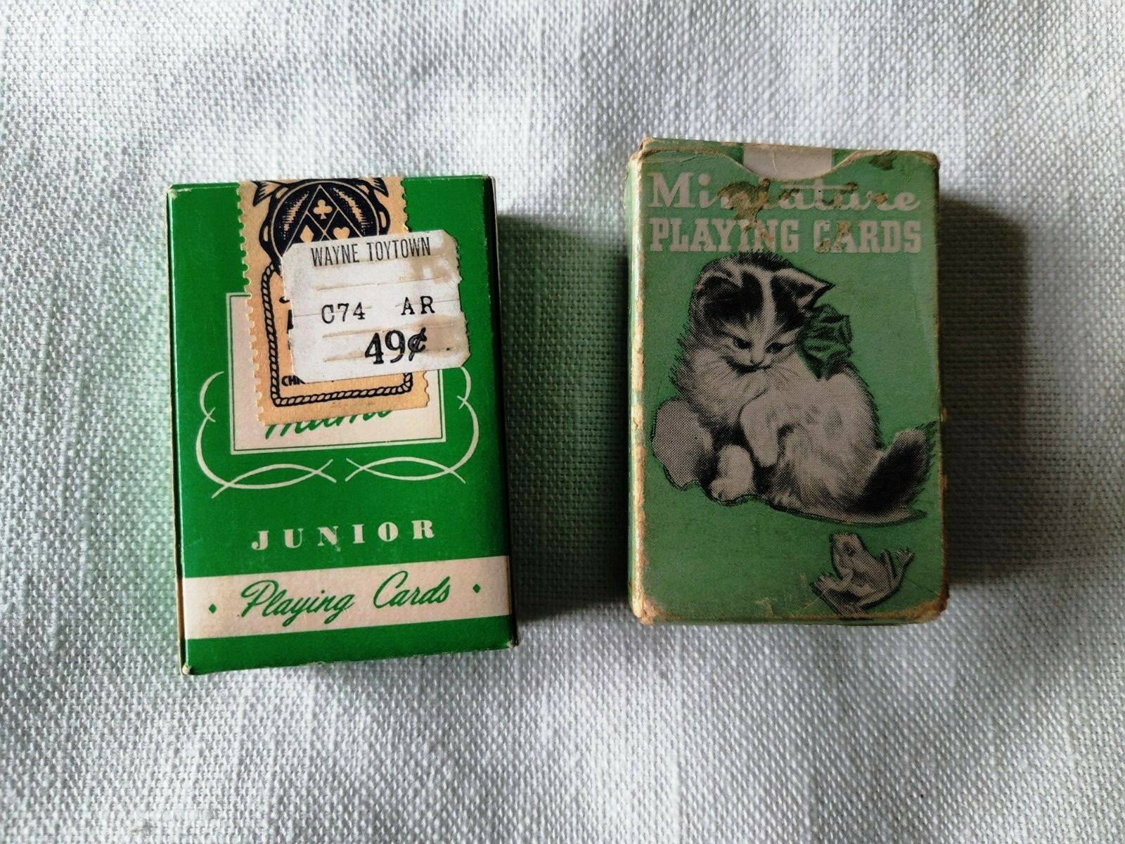 Vintage Arrco Tom Thumb Junior Playing Cards - Still Sealed!! + Kitten Back  Deck | eBay