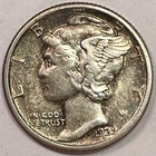 1925-S Mercury Silver Dime Almost Uncirculated AU Coin #15298