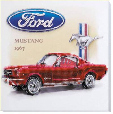 Midi Bead embroidery kit Ford Mustang 1967 DIY Embroidery Kit beadwork pattern