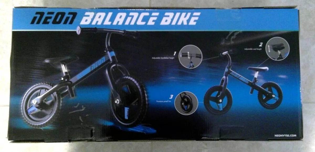 Neon Balance Bike Neonvybe 101241 Blue Black Brand New