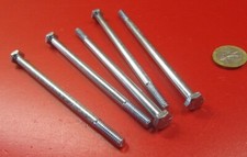 Grade 5 Bolt, Steel, Zinc PT, 1/4"-20 x 5.00" Length, 50 Pc