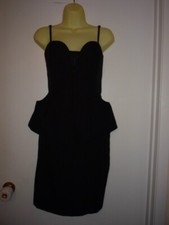 KARDASHIAN COLLECTION COCKTAIL DRESS-SZ MED-BLACK-PEPLUM