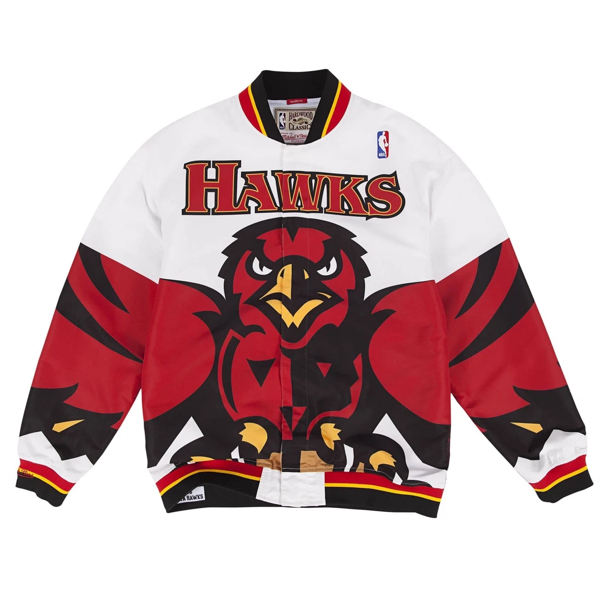 Men's Mitchell & Ness Black Atlanta Hawks Hardwood Classics Satin