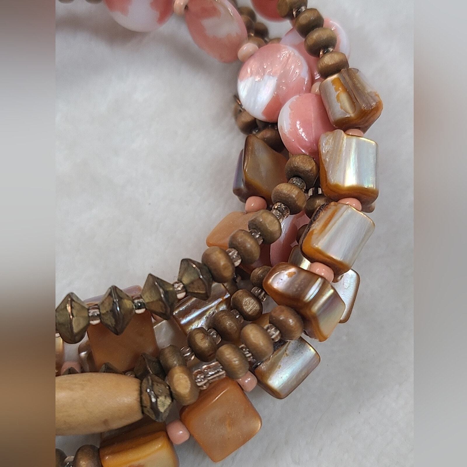 Multicolor Mixed Material Beaded Wrap Bracelet - image 4