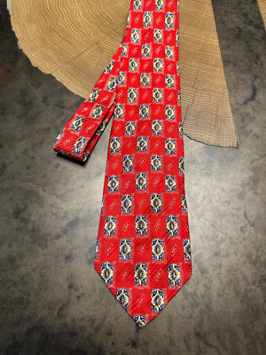 ROBERT TALBOTT MENS TIE BEST OF CLASS MARK SHALE RED FLORAL SILK  USA HANDSEWN