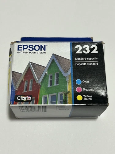 Epson 232 Cyan Magenta Yellow Ink Cartridge Combo Pack Genuine OEM NEW EXP 1/27