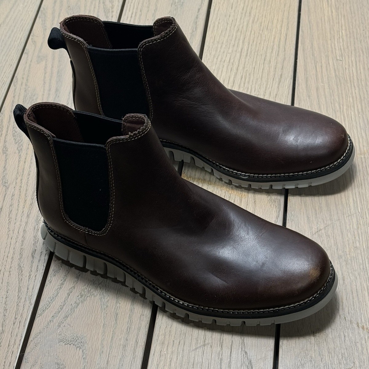 Cole Haan Zero Grand Chelsea Waterproof Bourbon Short Boots Leather Side Used Amazon.com | Cole Haan Mens Zerogrand Remastered Waterproof  main image 3