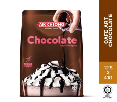 4 Pack (12's x 40g) AIK CHEONG Chocolate Belgium Indulgence Beverage Cafe Art