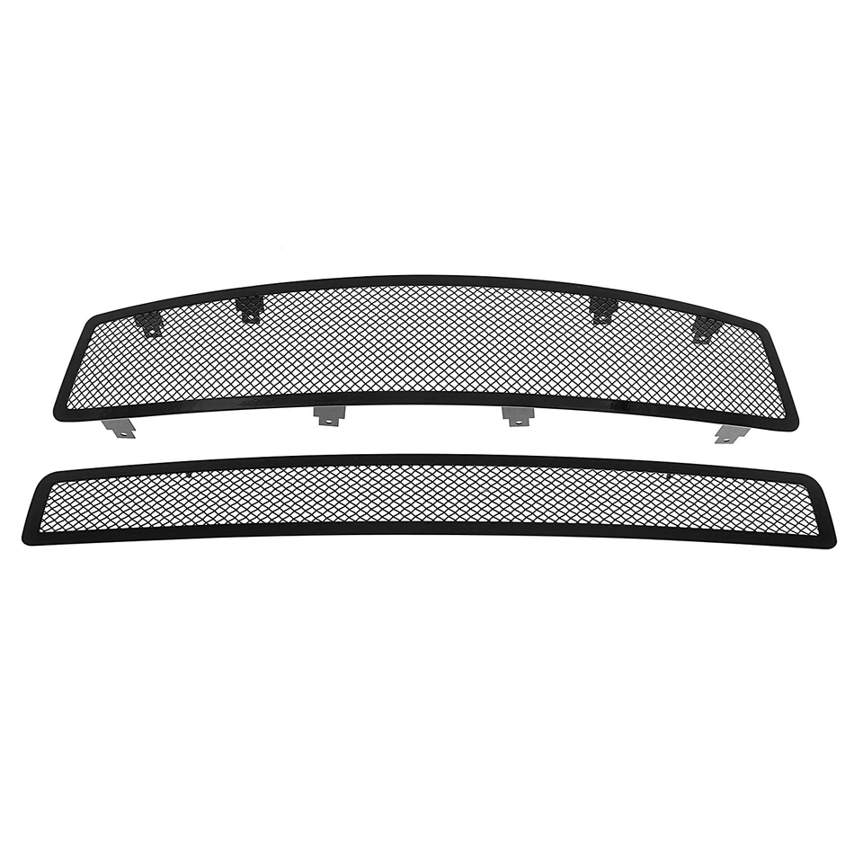 Fits 2009-2014 Nissan Maxima Stainless Steel Black Mesh Grille Insert Combo - Image 2 of 3