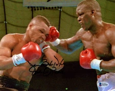 JAMES BUSTER DOUGLAS SIGNED AUTOGRAPHED 8x10 PHOTO BEAT MIKE TYSON BECKETT BAS