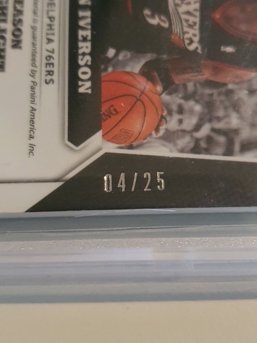 2018 National Gold VIP Allen Iverson #PATCH /25 Worn Jersey - BGS 9 (POP 1) - Picture 3 of 4