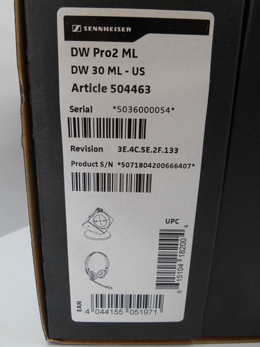 Sennheiser DW Pro 2 ML - DW 30 ML - US - 504463 Double-Sided DECT Office Headset - Picture 2 of 7