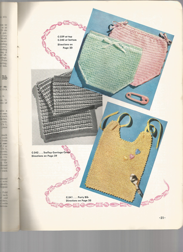 Crochet Knit Patterns Baby Bonnets Caps Booties Mitts Dress Infants Vtg 50s M90 - Picture 10 of 10