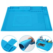 Watchmaker's Rubber Bench Mat Pad Anti-Slip Jewelry Watch Repair Tools Blue NEW!
