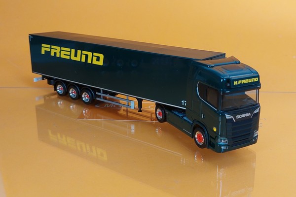 Herpa 315173 Scania CS 20 HD Schubboden-Sz Spedition Freund 1:87 NEU Modell-image