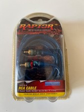 RAPTOR Dual 2 RCA Audio Male/Male 6 FT Cables Gold Plated Split Tip Terminals