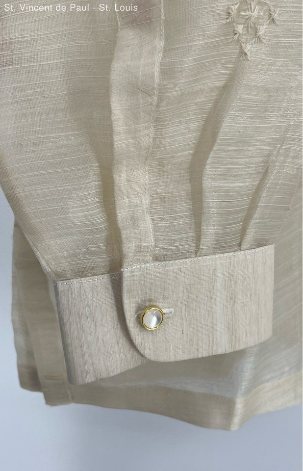 Casedo's Embroidery Barong Tagalog Organza Dress Shirt Men's Size