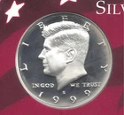 1999-S SILVER PROOF KENNEDY HALF