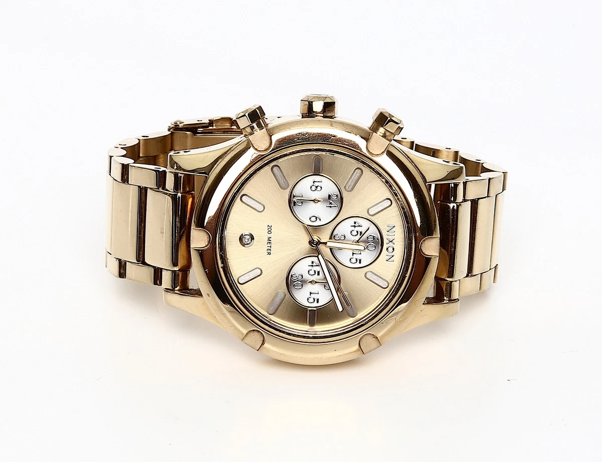 Nixon Women s High Maintenance The Camden Chrono Gold Watch 2860