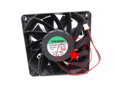 1PC SUNON PSD4812PMB1 48V 18.7W 12038 12CM two-wire cooling fan *