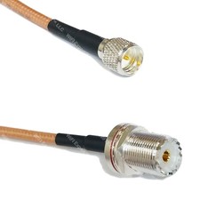 RG142 MINI UHF MALE to UHF Female BULKHEAD Coaxial RF Cable USA-Ship Lot