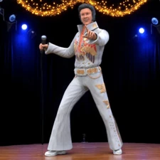 Elvis Presley Preforming 3d Resin printed Diorama Figure Model Car UNPAINTED