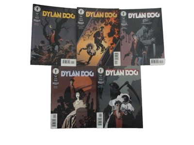 FIVE (5) DYLAN DOG paperbacks by Tiziano Sclavi Books 1-3, 5-6