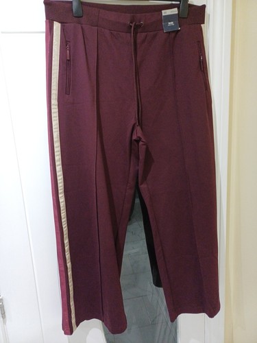 M&S Collection Ponte Sparkly Side Stripe Wide Leg Trousers Size 20 REGULAR - Picture 1 of 8