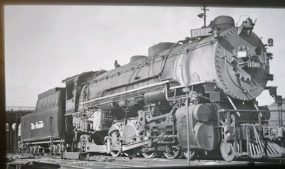 DRGW Rio Grande 4-8-2 Dampflok schwarz-weiß positives Foto