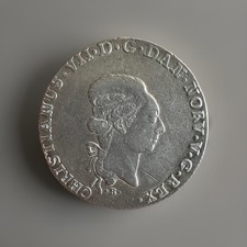 Denmark 1 Speciedaler 1795 - Christian VII Bauert portrait.