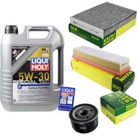 Mann Inspektionspaket 5L Liqui Moly Special Tec 5W-30 FüR Dacia Dokker Lodgy 1.6