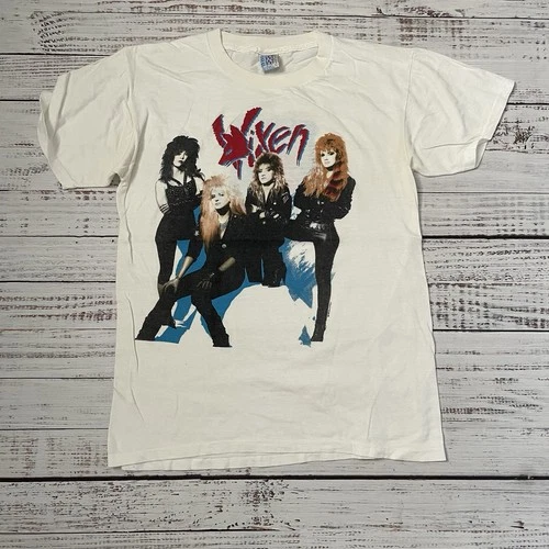 Vixen Concert Tour Band Shirt Metal 80s USA Adu 1980s vintage concert t-shirt, vintage, size L, single stitch, B+ condition